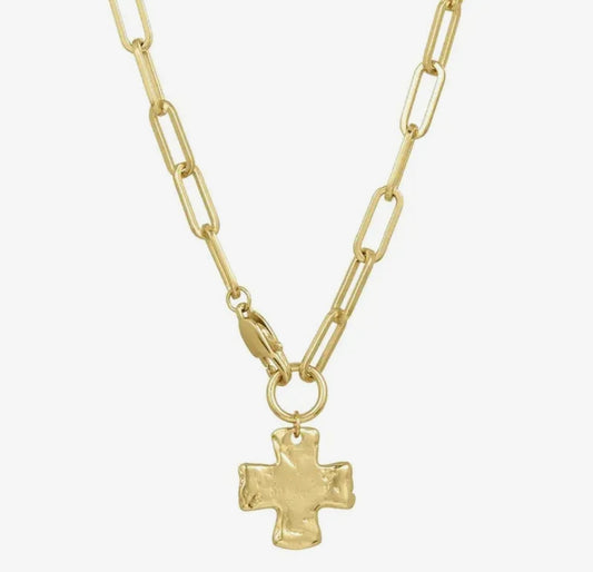 Gold or Silver Stainless Steel Cross Necklace