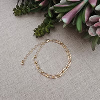 Silver / Gold Tone Base Metal Paperclip Bracelets